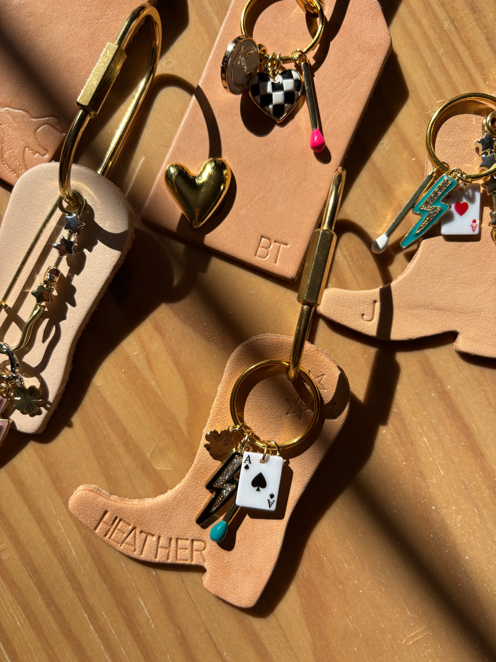 The Vibe Custom Leather Boot Key Ring