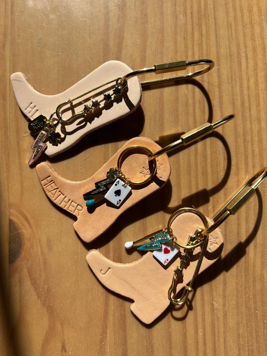 The Vibe Custom Leather Boot Key Ring
