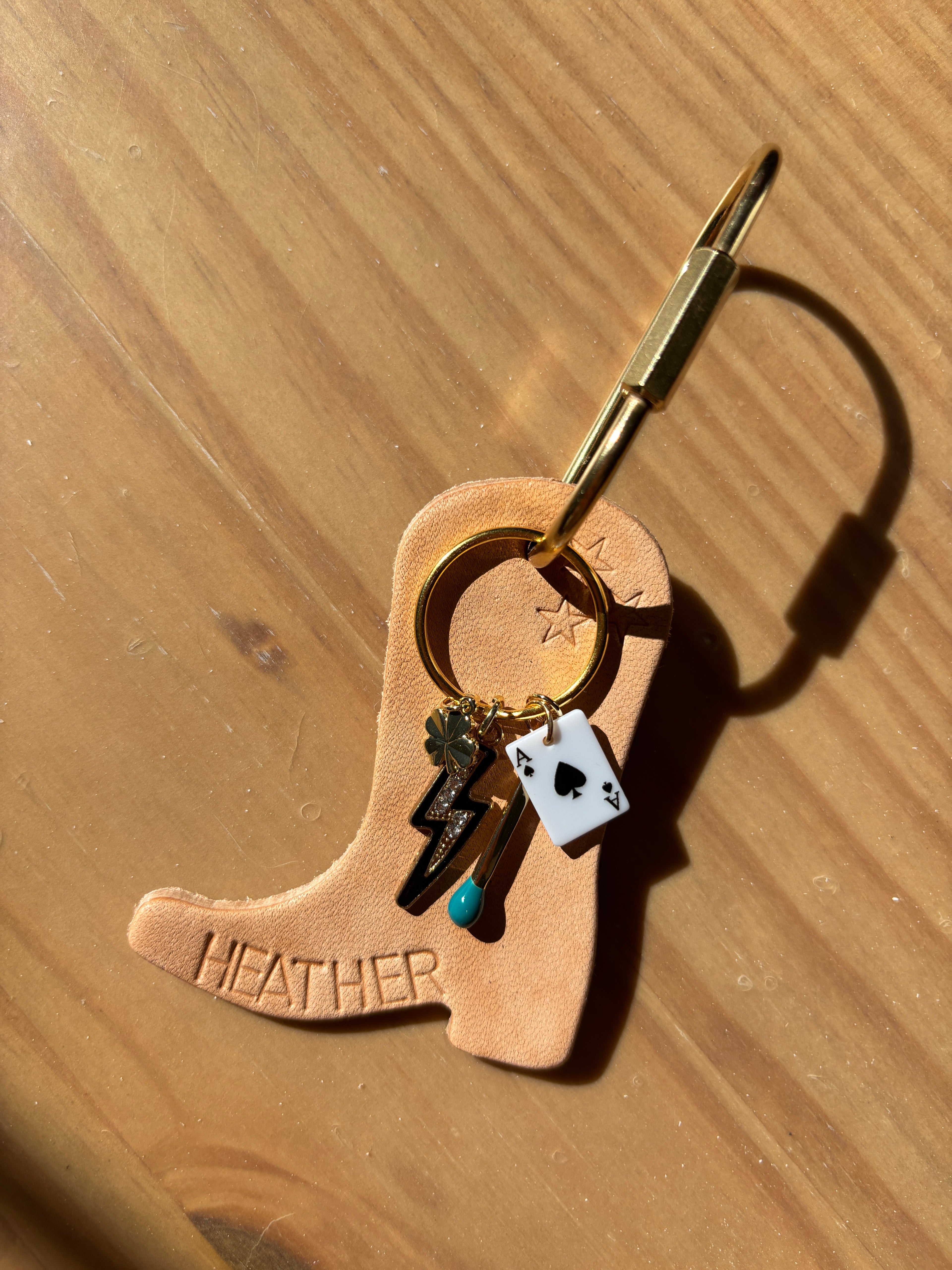 The Vibe Custom Leather Boot Key Ring