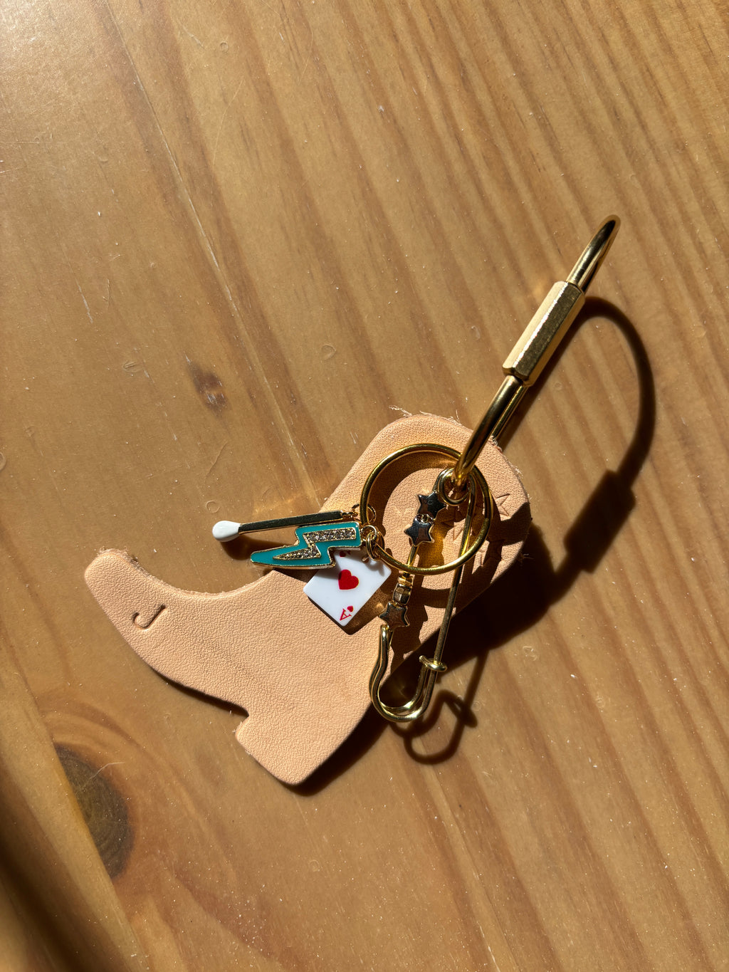 The Vibe Custom Leather Boot Key Ring