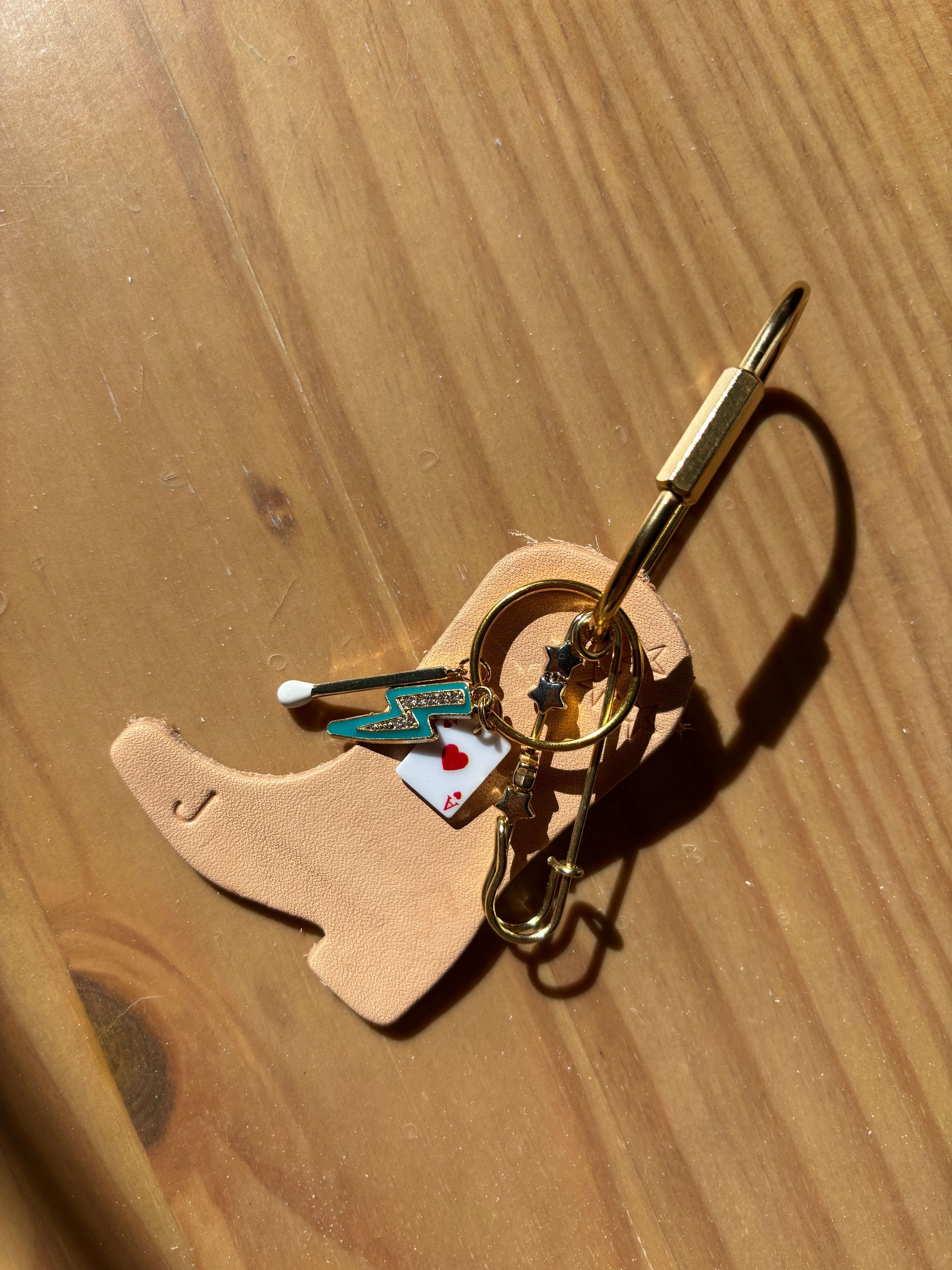 The Vibe Custom Leather Boot Key Ring