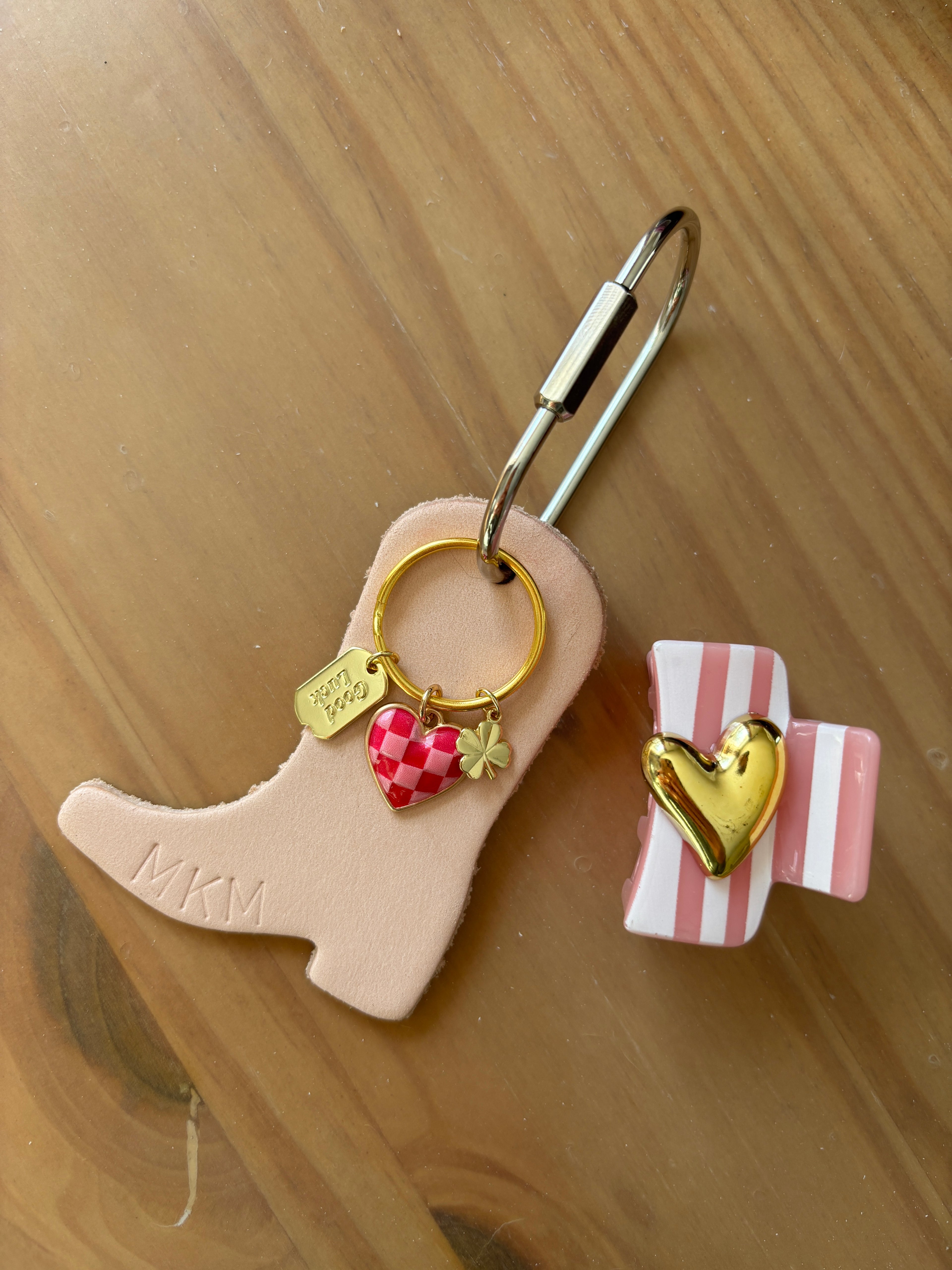 The Vibe Custom Leather Boot Key Ring