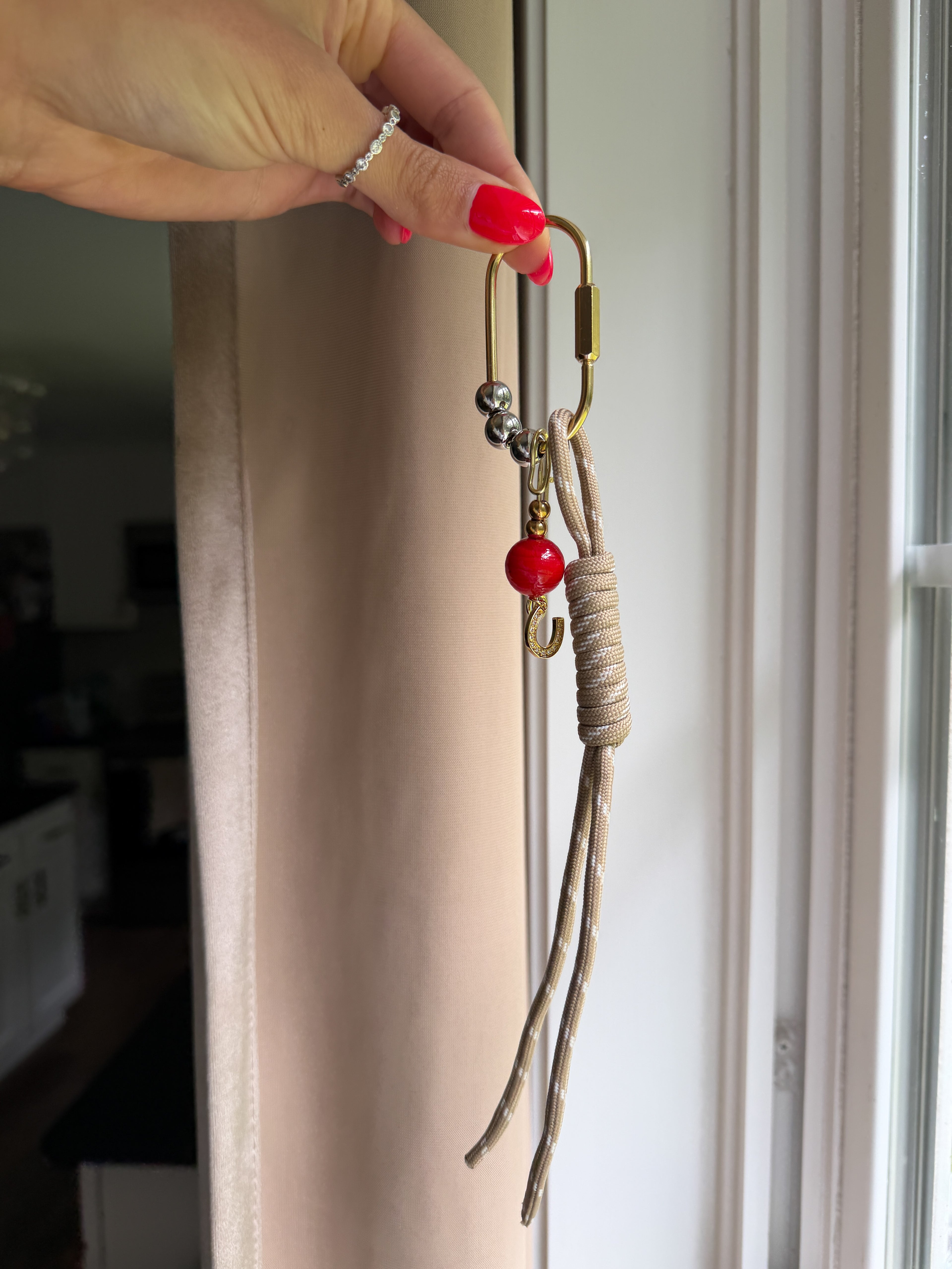 Roped Bag Charm: Mixed Metal Chic