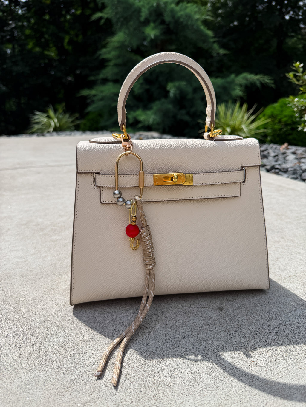 Roped Bag Charm: Mixed Metal Chic