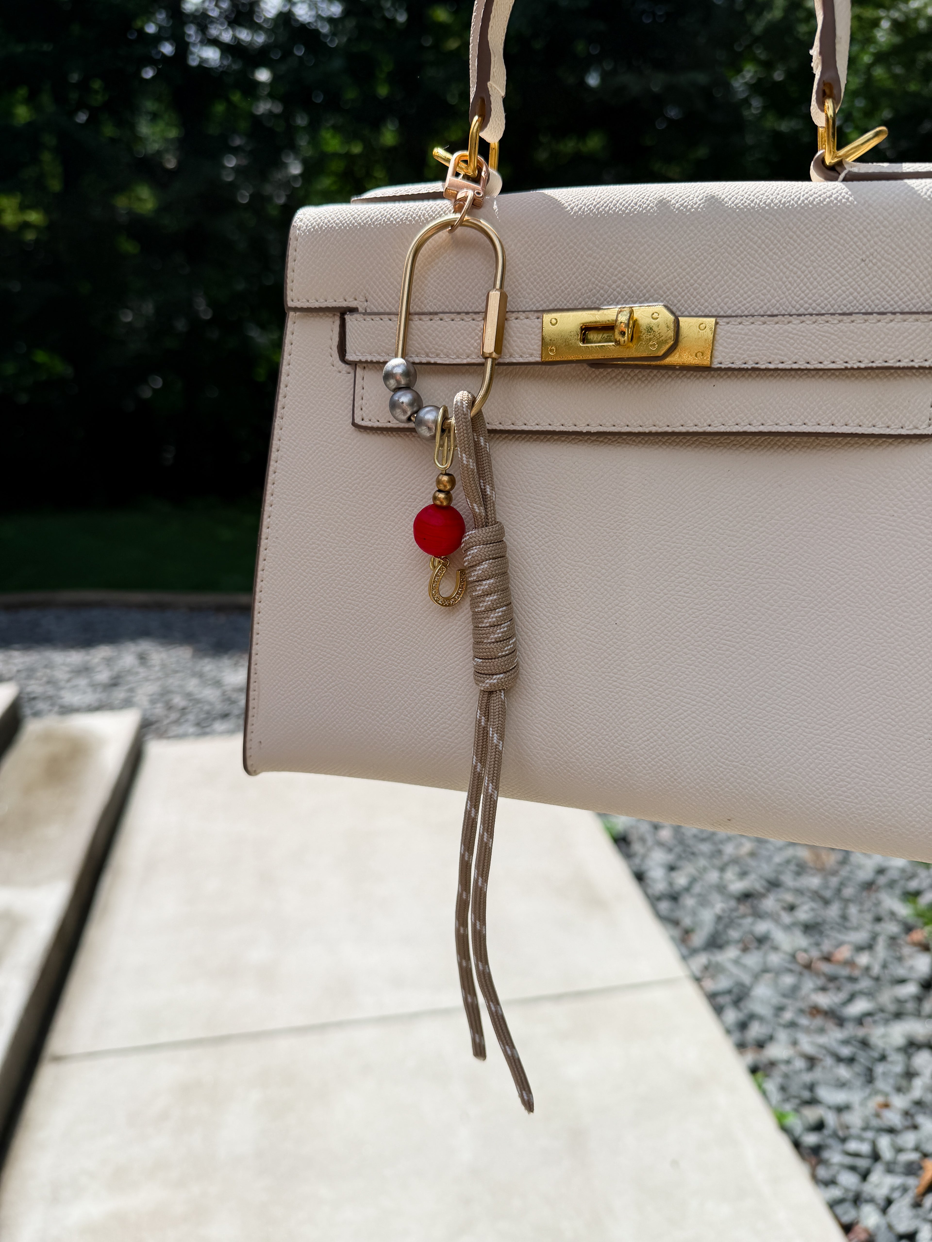 Roped Bag Charm: Mixed Metal Chic