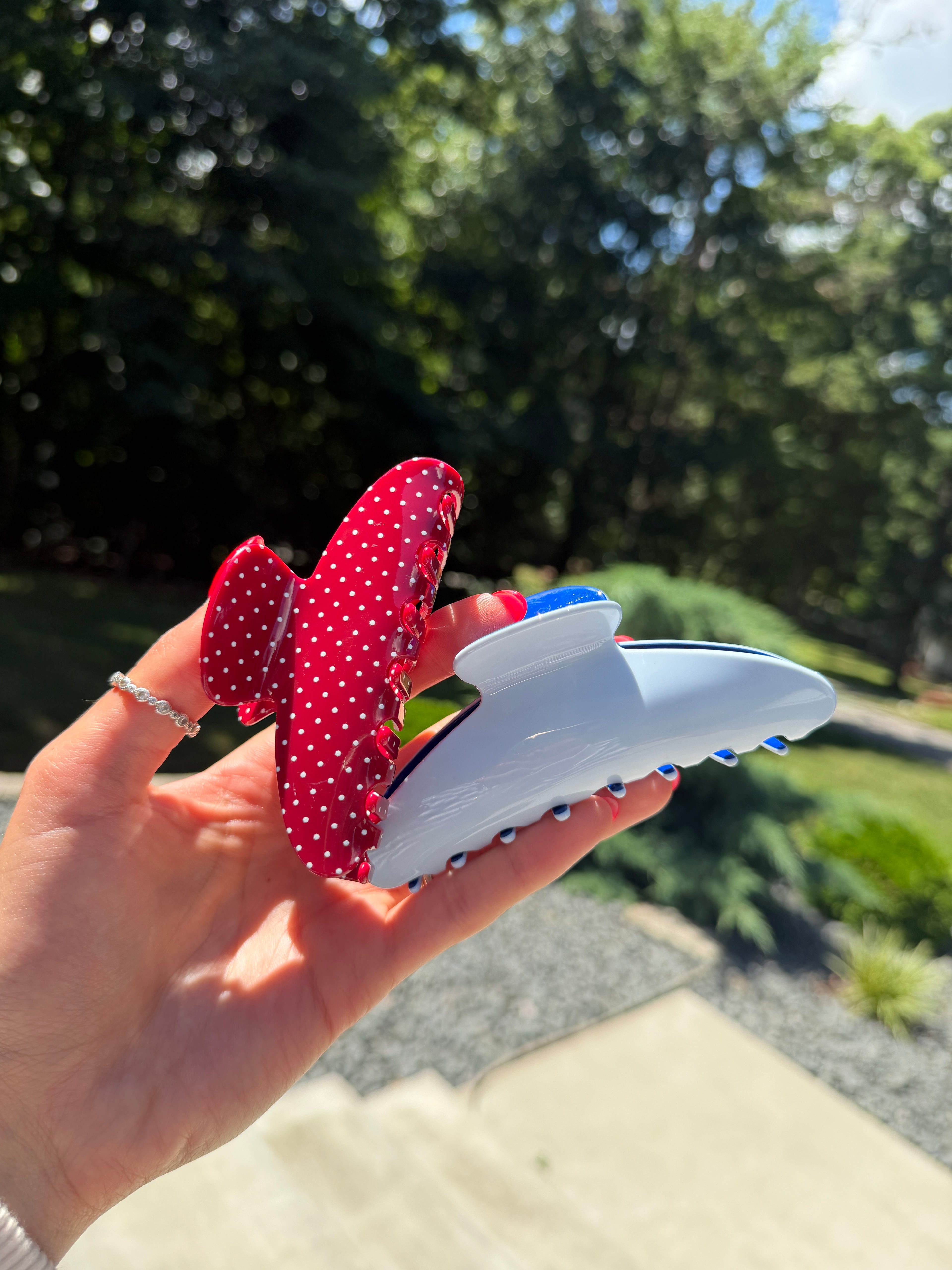Red, White, and Blue Custom Claw Clips
