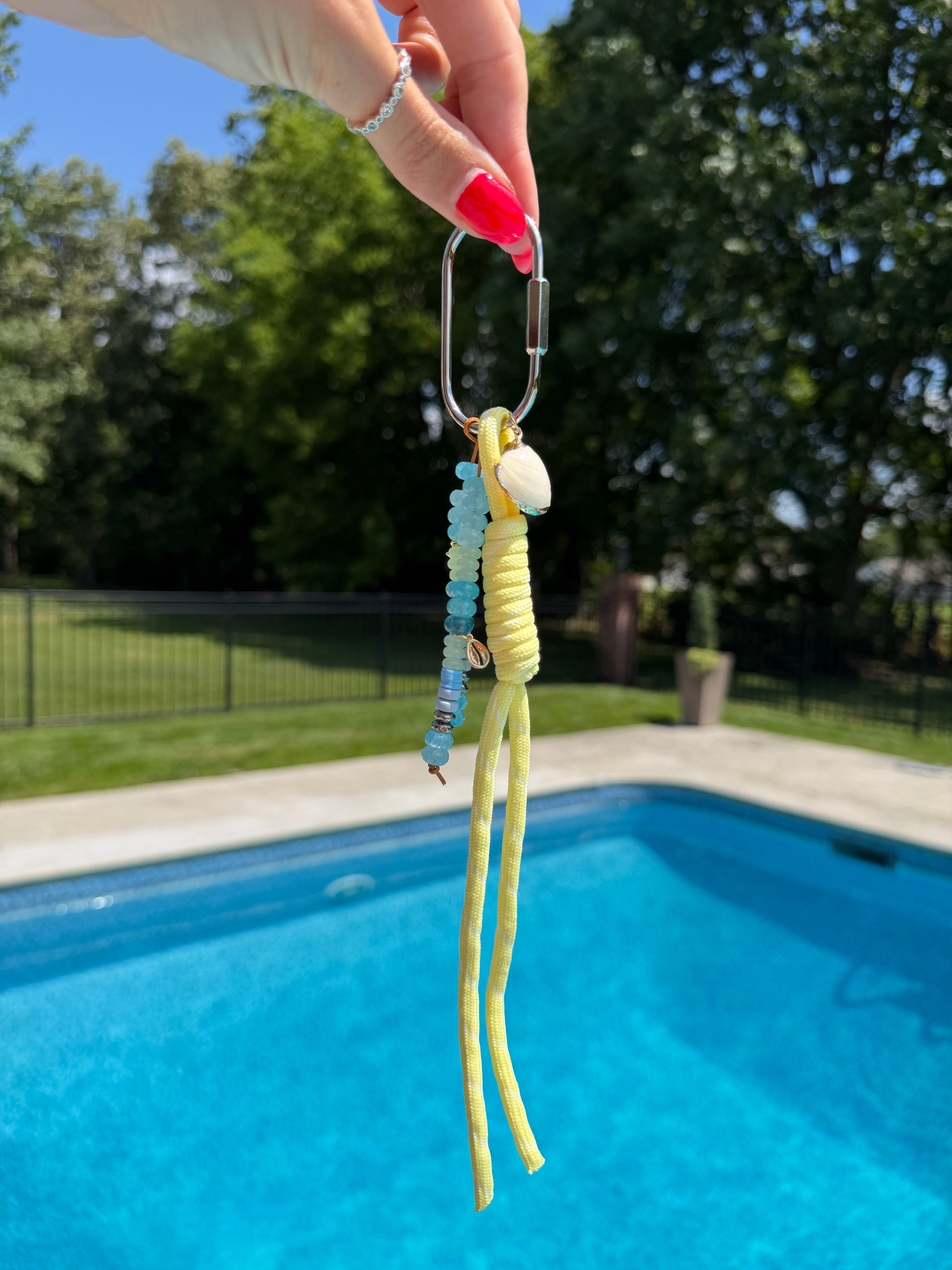 The Shell Beaded Rope Bag Charm