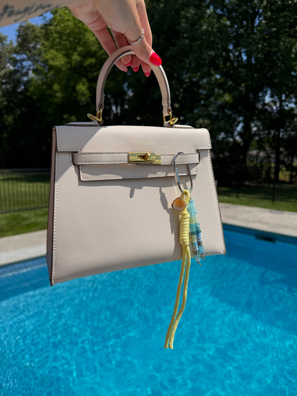 The Shell Beaded Rope Bag Charm