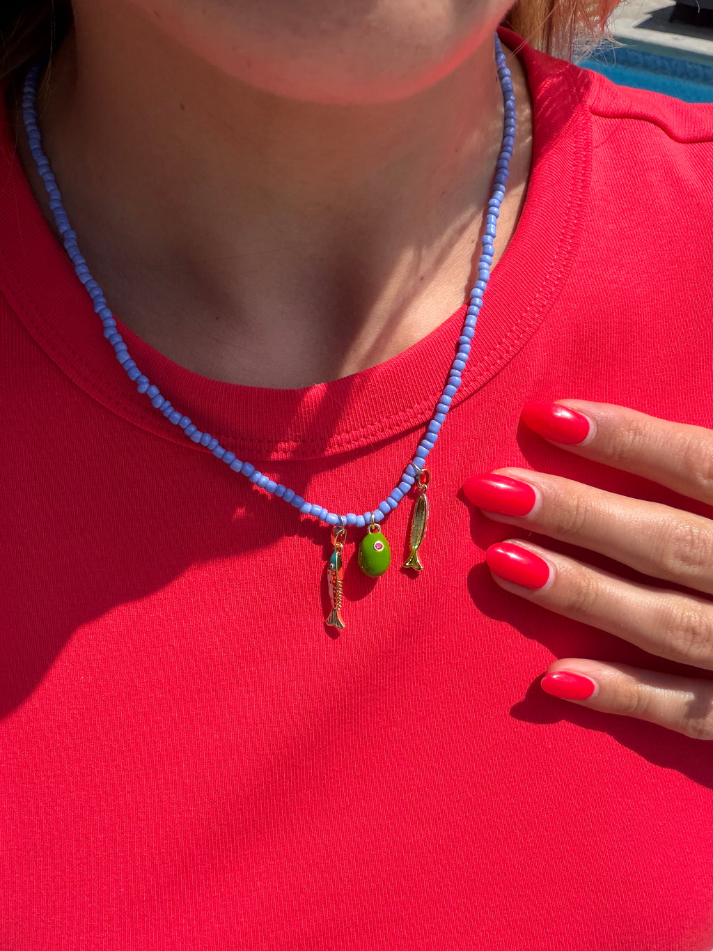Fish + Olive: Beaded Necklace