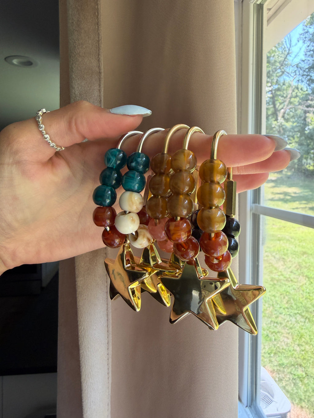 Beaded Bag Charm/Key Ring
