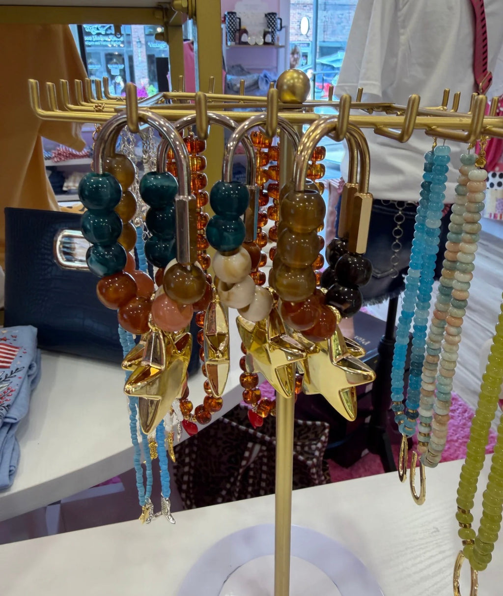 Beaded Bag Charm/Key Ring