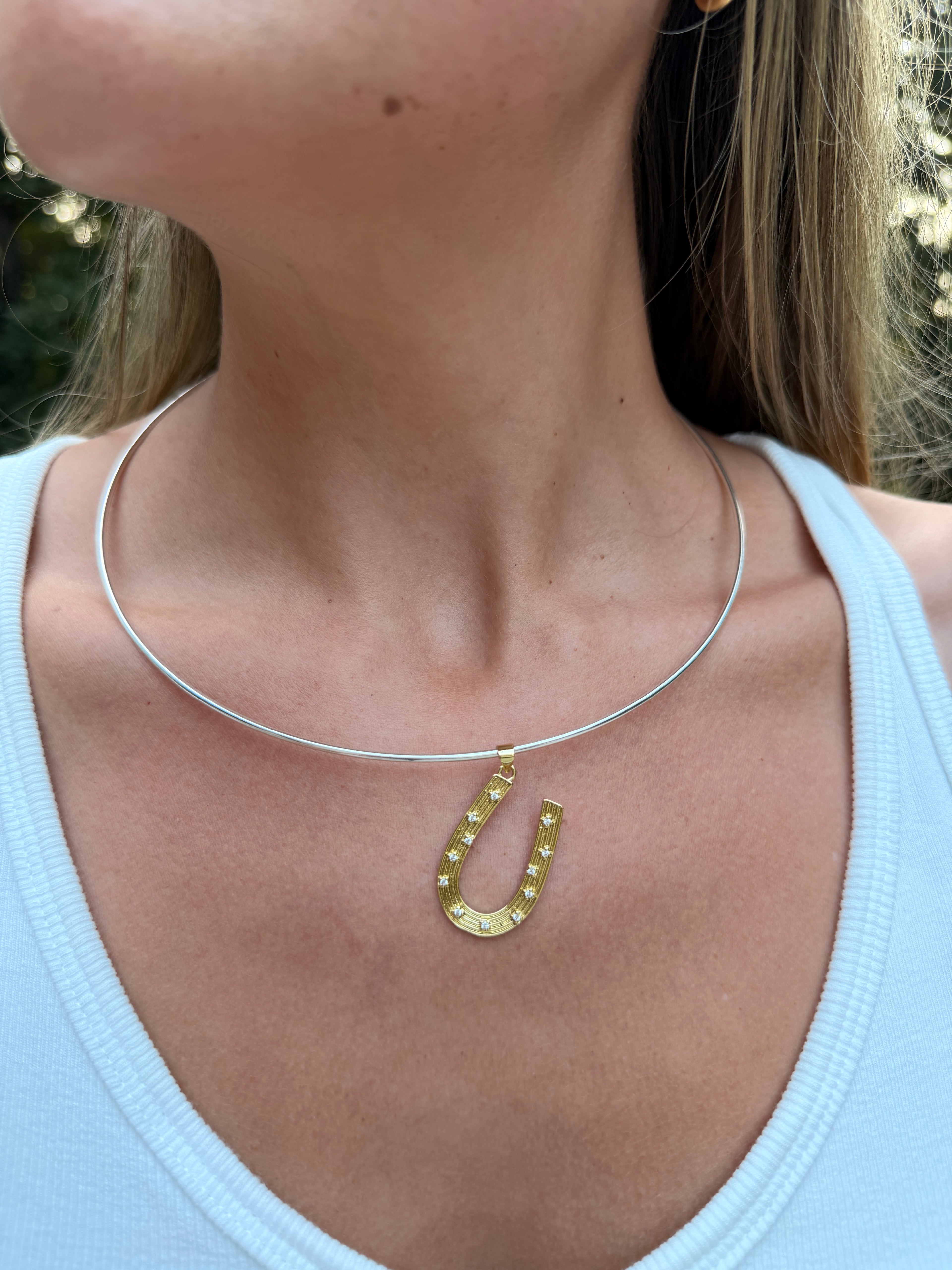 Pendant Horseshoe Choker