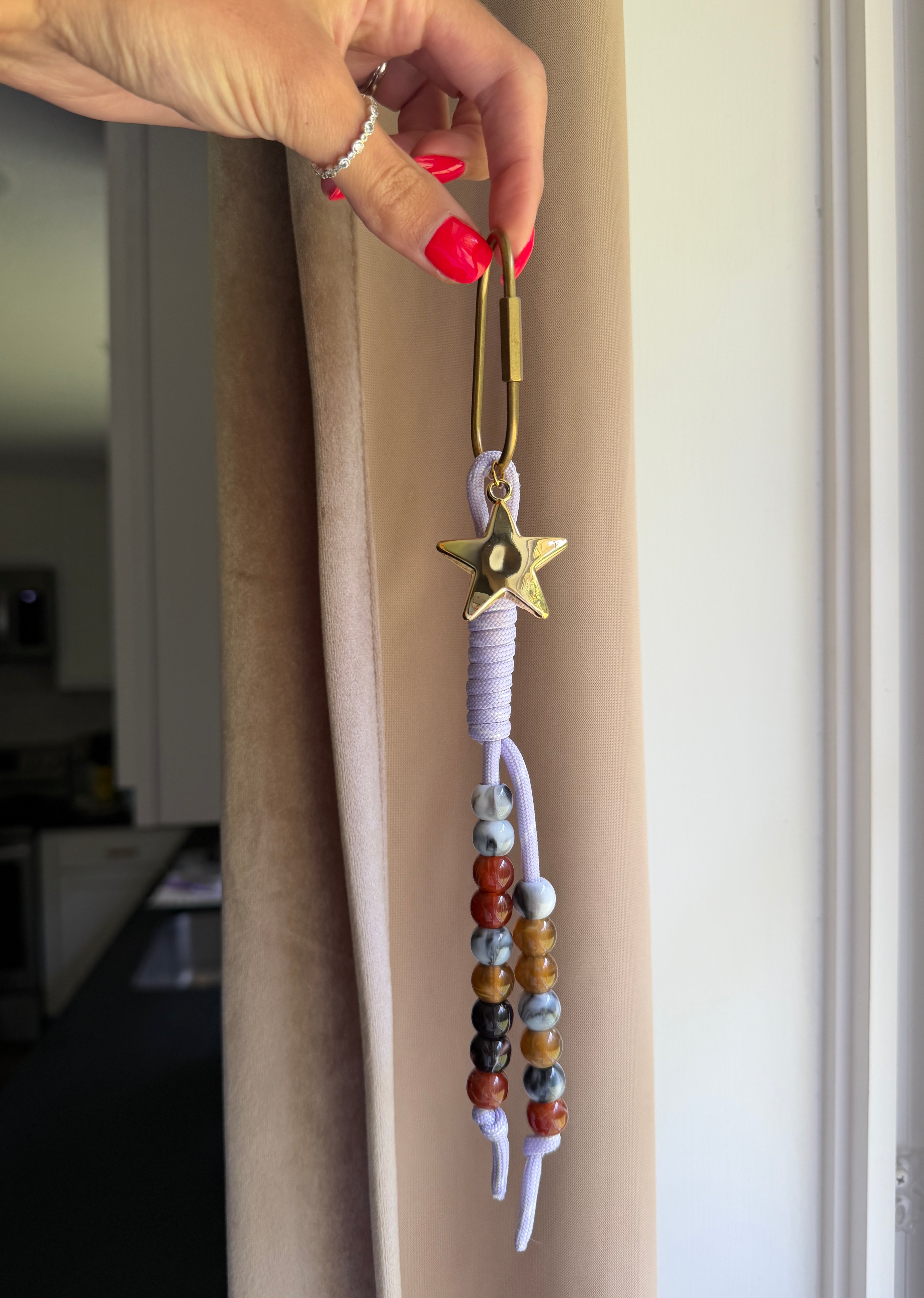 Beaded Rope Bag Charm