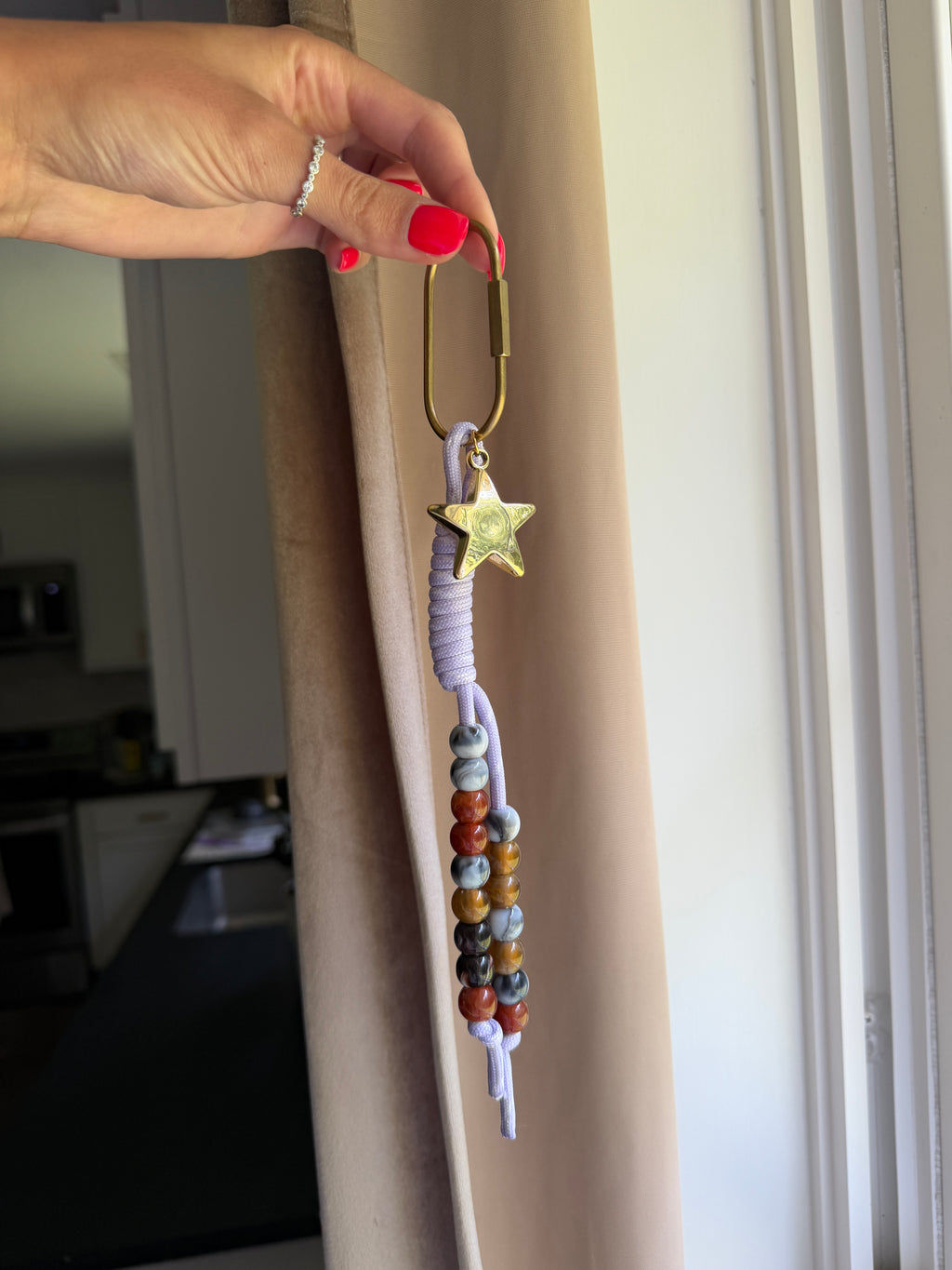 Beaded Rope Bag Charm