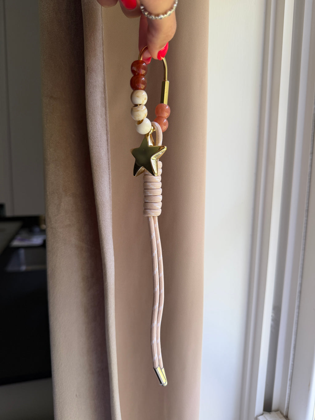 Beaded Rope Bag Charm