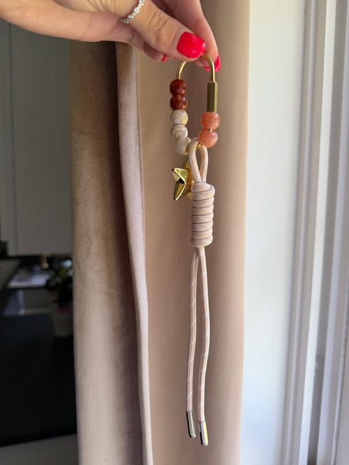 Beaded Rope Bag Charm