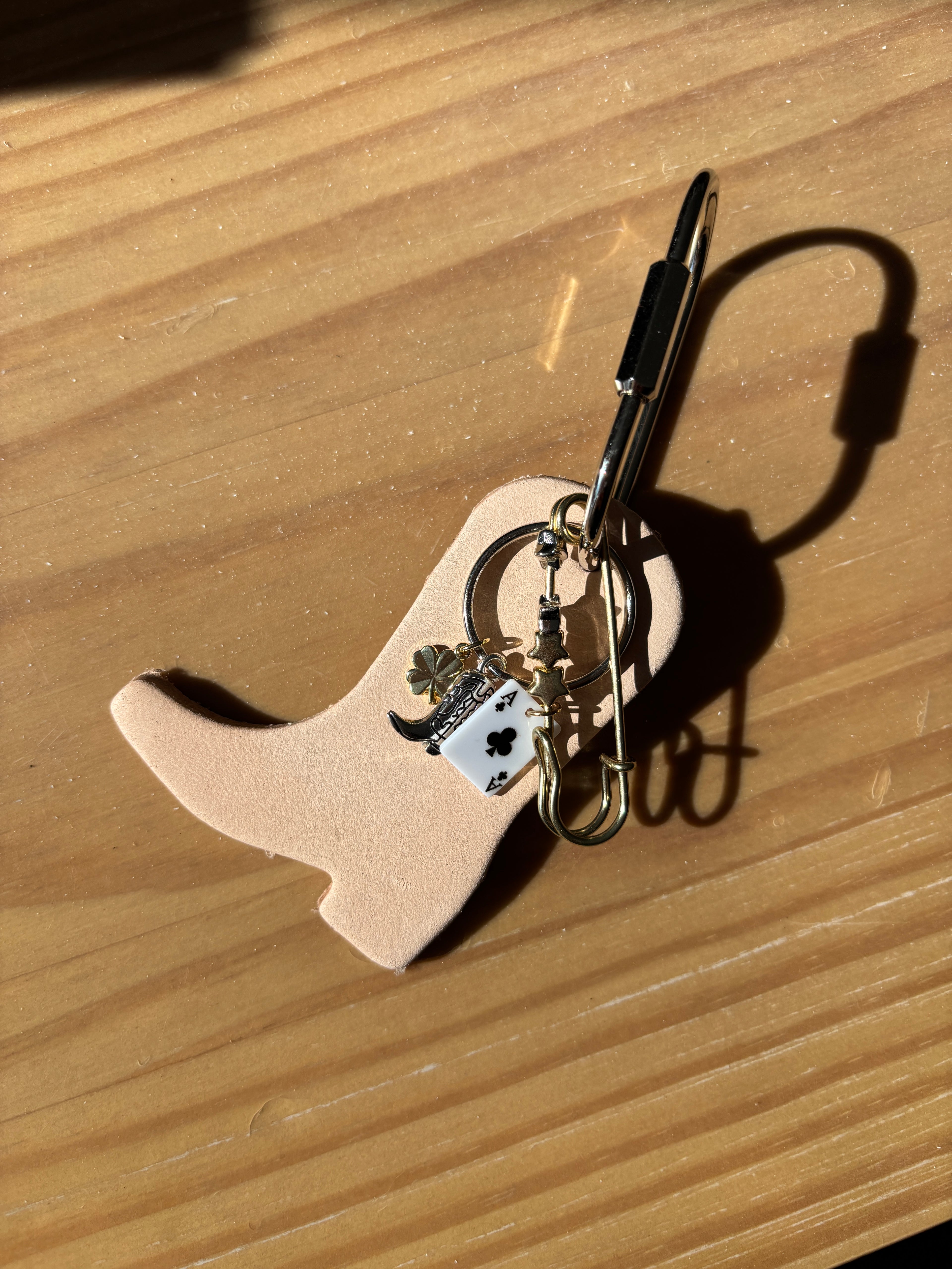 The Vibe Custom Leather Boot Key Ring